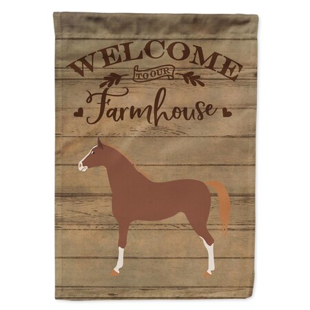 Carolines Treasures Hannoverian Horse Welcome Canvas House Flag - 28 x 0.01 x 40 in. CK6853CHF